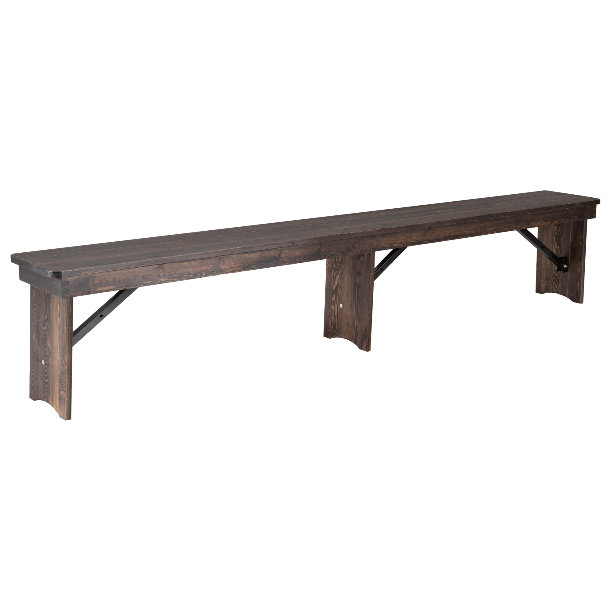 Flash Furniture, 8ft. x 12in. Mahogany Solid Pine Folding Bench, Included (qty.) 1 Model# XAB96X12LMG